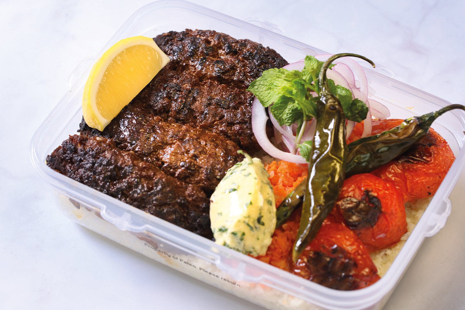 Persian Lamb & Beef Kebab with Cauliflower & Carrot "Pilaf"